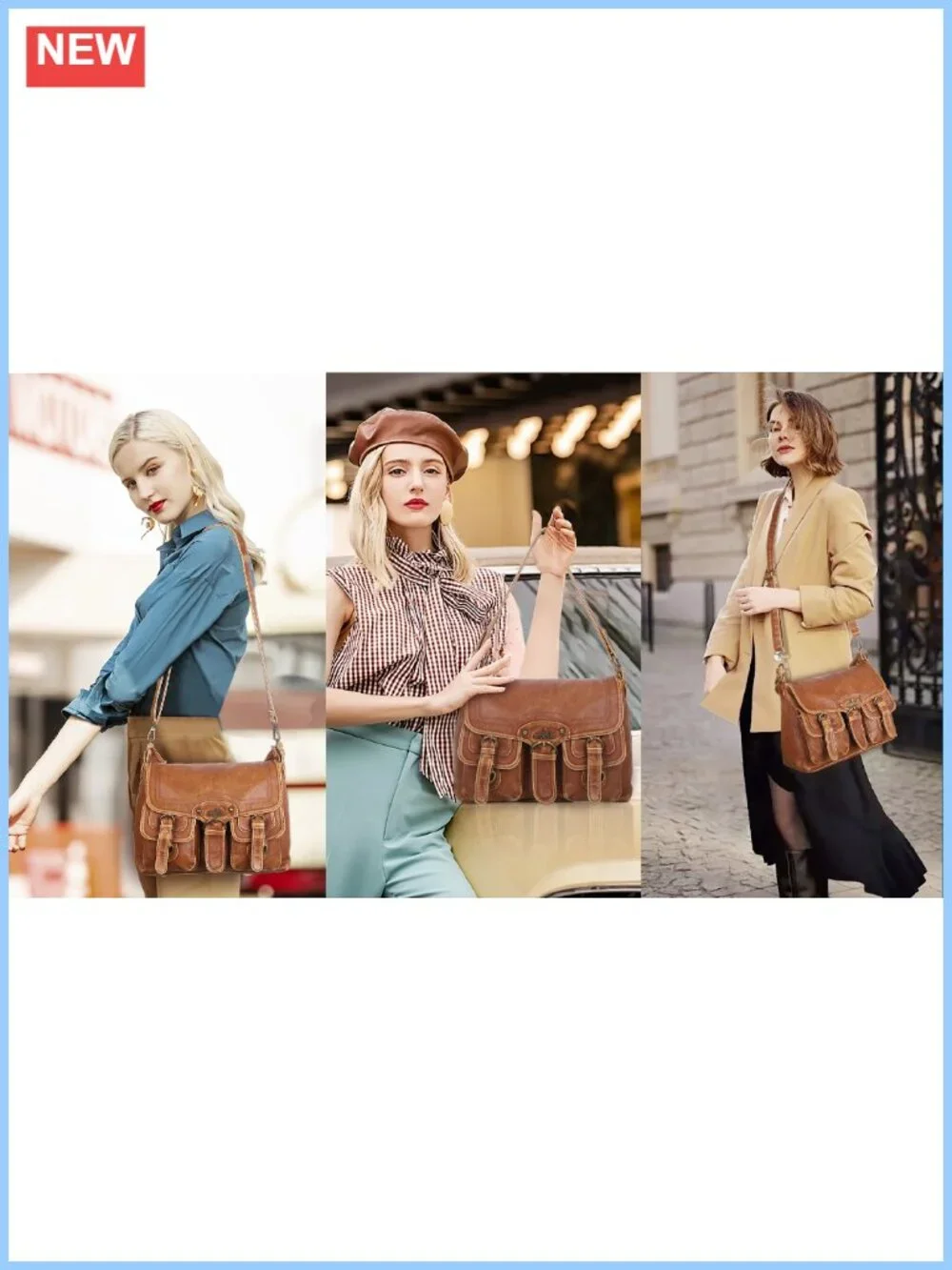Vegan Leather Hobo Shoulder Bag Crossbody Tote Satchel Purse